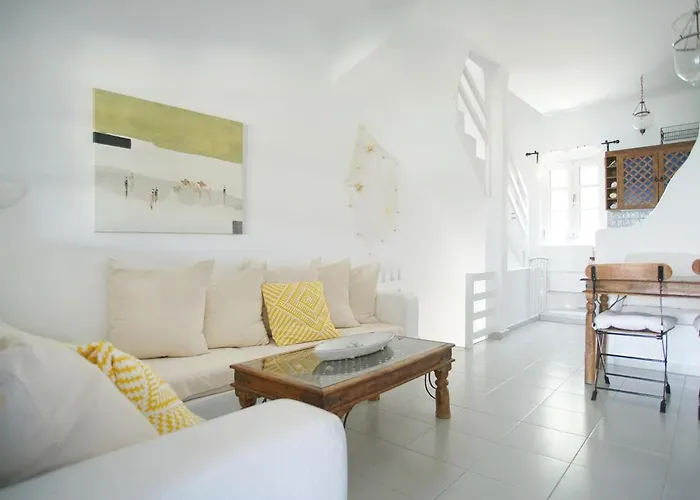 Mykonos Waterfront House Walk To Private אורנוס