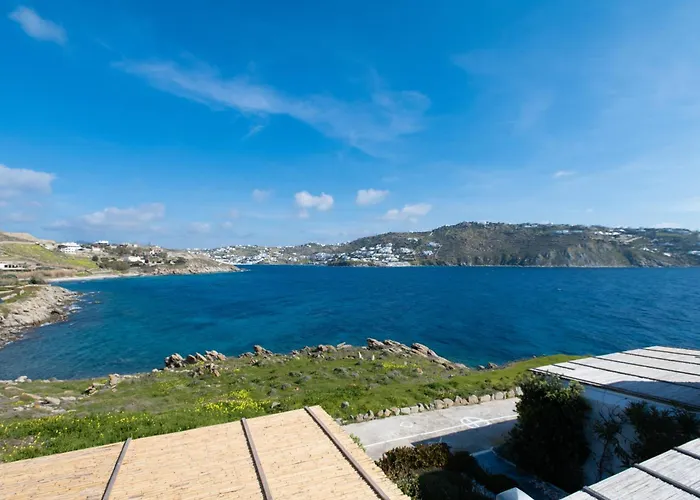 Mykonos Waterfront House Walk To Private Casa de Férias *